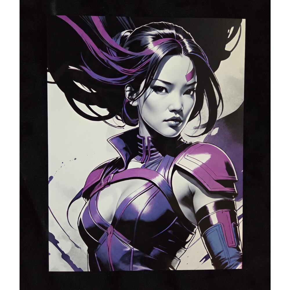 Psylocke (two variants) - Custom created Digital art prints 8.5" x 11"